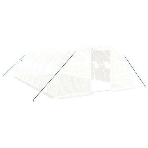 Serre Tente Abri Plante Fleur Légumes Avec Cadre En Acier 32 M² 8 X 4 X 2 M Blanc Helloshop26 02_0044575