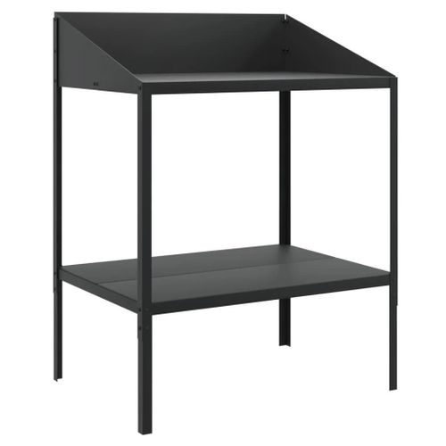 Support Pour Plantes Meuble Fleur 75,5 X 54,5 X 100 Cm Acier Galvanisé Anthracite Helloshop26 02_0045164