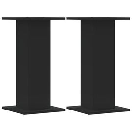 Supports Pour Plantes Meuble Fleurs Lot De 2 30 X 30 X 60 Cm Bois D'ingénierie Noir Helloshop26 02_0045278
