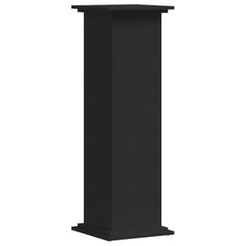 Support Pour Plantes Meuble Fleur 33 X 33 X 100 Cm Bois D'ingénierie Noir Helloshop26 02_0045145