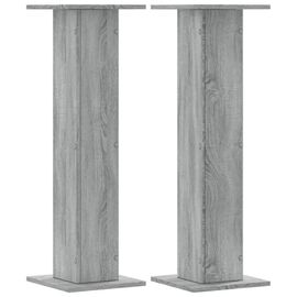 Supports Pour Plantes Meuble Fleurs Lot De 2 Sonoma Bois D'ingénierie Gris Helloshop26 02_0045366