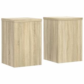Supports Pour Plantes Meuble Fleurs Lot De 2 Sonoma Bois D'ingénierie Marron Helloshop26 02_0045346
