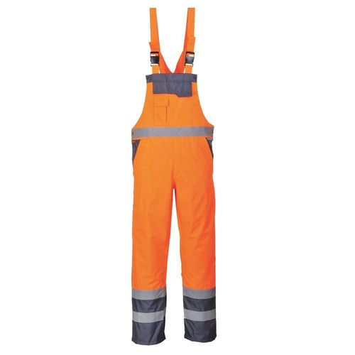 Cotte à bretelles Haute Visibilité Portwest Bicolore Respirante Orange Fluo S