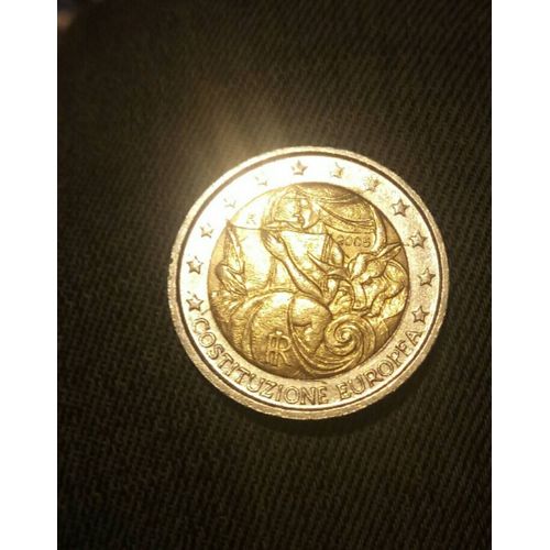 Pièce De 2 Euros Commémoration Européen Italie De 2005