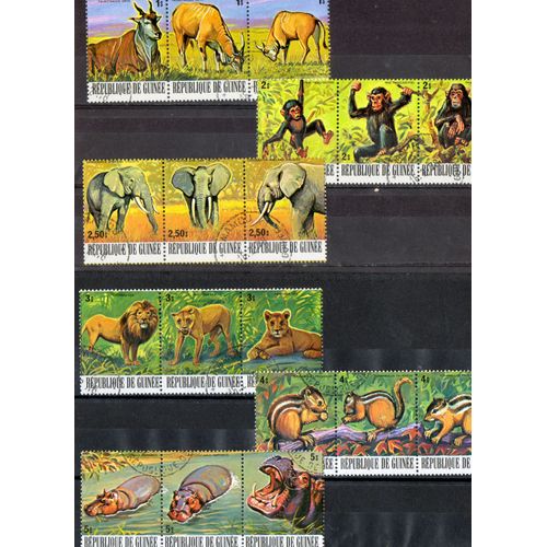Guinée Timbres Animaux