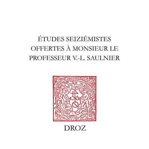 Etudes Seiziémistes
