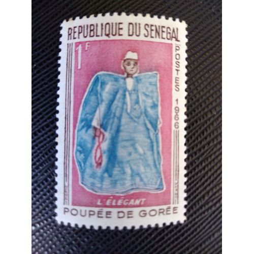 Timbre Senegal Yt 266 L'homme Élégant , Poupées Gorée 1966 (020409 )