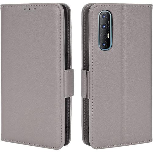 Coque Pour Oppo Find X2 Neo/Reno3 Pro 5g, Boucle Latérale Magnétique, Étui Portefeuille En Similicuir, 3 Emplacements Fonction Support Pour Oppo Find X2 Neo/Reno3 Pro 5g Gris