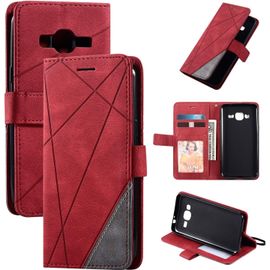 Coque Pour Galaxy J7 2016,Magnétique Etui Housse Pour Samsung Sm J710fz J710fn Dd Galaxy On8 Sm J710f Ds Galaxy J7 2016 Sm J710mn Ds Sm J710fn Ds Sm J710gn Ds Étui Téléphone Red
