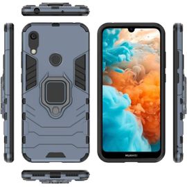 Coque Pour Huawei Y6s 2019 Housse, Support De Bague Pivotante Coque Pour Huawei Y6s 2019 Jat-Lx1 Jat-Lx3 Jat-L21 Jat-L23 Jat-L29 Jat-L41/Honor Y6s Coque Etui Cover Blue