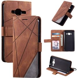 Coque Pour Galaxy J7 2016,Magnétique Etui Housse Pour Samsung Sm J710fz J710fn Dd Galaxy On8 Sm J710f Ds Galaxy J7 2016 Sm J710mn Ds Sm J710fn Ds Sm J710gn Ds Étui Téléphone Brown