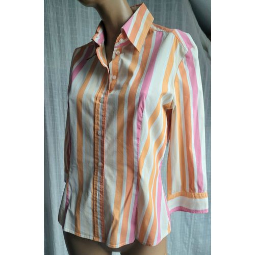 Chemisier Femme T 38 Tbe Marque Esprit 62% Coton, 34% Nylon Et 4% Spandex  40/46/57'5