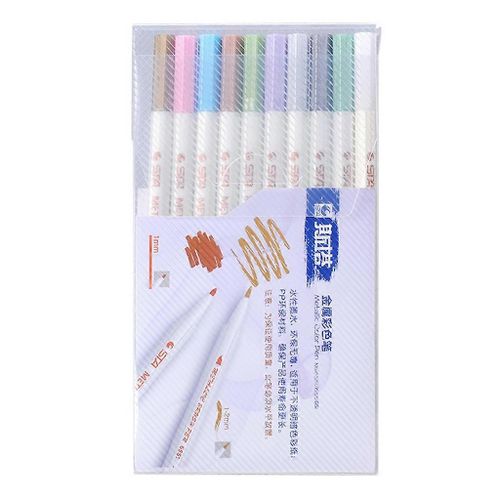 10 Couleurs Marqueur Permanent Contour Dessin Stylo Bricolage Sous-Verre Peinture Résine Époxy Stylo