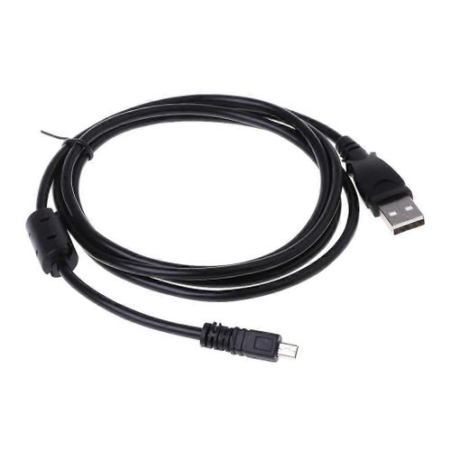 Câble de données USB pour appareil photo UC-E6 Cordon 1,5 m pour Nikon Sanyo Pentax avec anneau magnétique