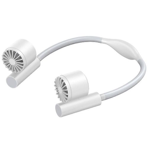 3 vitesses Portable Neck Turbo Fan Mains Libres Suspendu Petit Ventilateur Électrique 2400mA