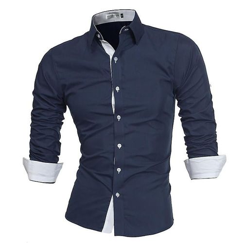 Hommes Manches Longues De Haute Qualité, Casual Slim Fit Shirts