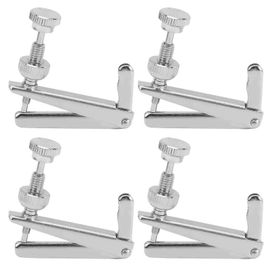 4 Pcs Violon Fine Tuners 3/4 ?4 / 4 Violoncelle Pièces Corde Outil Remplacement Instrument Accessoiressilver