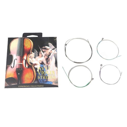 4pcs Corde De Violon Fil D¿Acier G D A E Clear Full Voice Professional Violin String Set Pour Le Remplacement