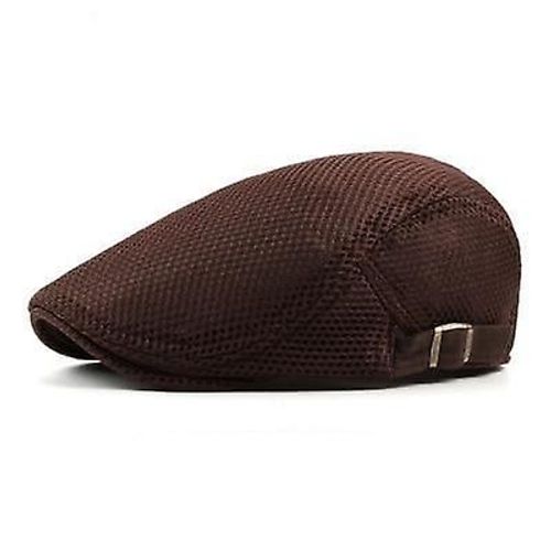 Casquette Plate Fashion Men Women, Mesh Summer Golf Driving Sun Beret Cabbie Hat