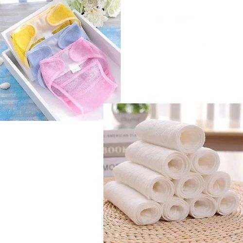 Couches Réutilisables En Pur Coton, Couche Imperméable En Tissu Pour Bébé