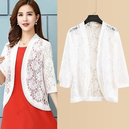 Femme Summer Sleeve Haussement D¿Épaules Bolero Dentelle Cape Jacket Elegant Wraps Beach