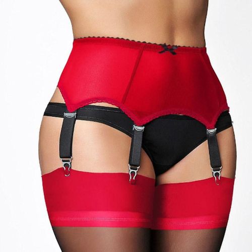 Dentelle Cuisse-Hauts Bas Porte-Jarretelles Bretelle G-String Set