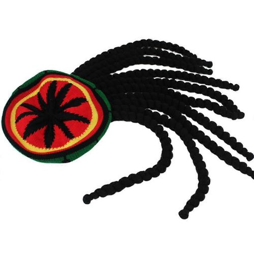 Hommes Femmes Nouveauté Dreadlocks Perruque Chapeau Reggae Style Jamaïcain Crocheté Tricoté Bea