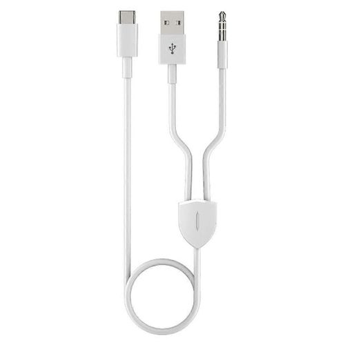 Cordon de câble de type C de 120 cm Ligne de cordon auxiliaire de 3,5 mm Fil de câble de charge audio 2-en-1