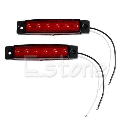 2pcs 12v Led Feux De Position Latéraux Avertissement Feu Arrière Auto Voiture Lumières Externes