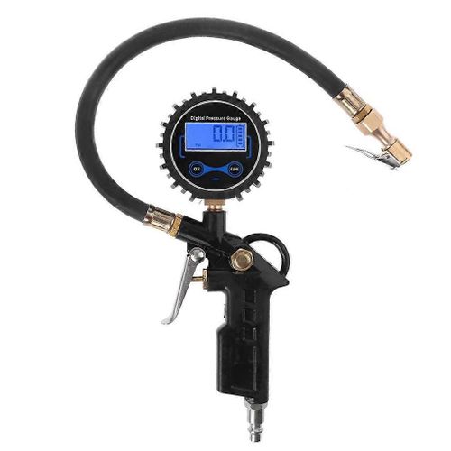 Gonfleur de pneu Manomètre de pression d¿air Heavy Duty Metal & Rubber Made for Car Auto