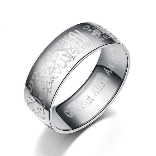 Bague De Doigt Religieuse Musulmane Pour Bague D¿Articulation En Acier Titane Dieu Arabe Islamique