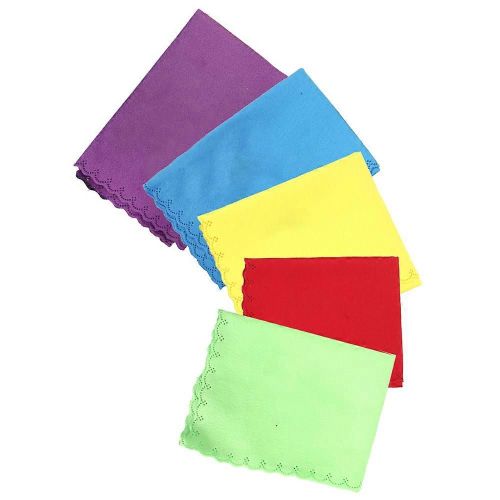 5 Pcs Cinq Couleurs Doux Durable Guitare Piano Violon Sax Instrument De Musique Nettoyage Tissu Polonais
