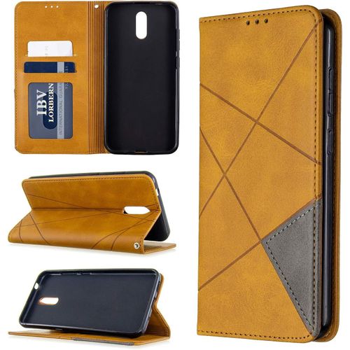 Coque Pour Nokia 2.3 Housse De Protection,Coque Pour Nokia 2.3 Étui À Rabat En Cuir Pu Case Yellow