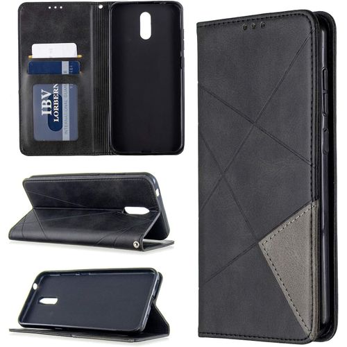 Coque Pour Nokia 2.3 Housse De Protection,Coque Pour Nokia 2.3 Étui À Rabat En Cuir Pu Case Black