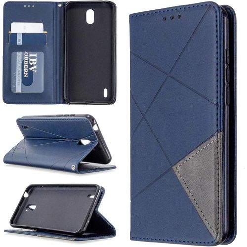 Coque Pour Nokia 1.3 Housse De Protection,Coque Pour Nokia 1.3 Ta-1207 Ta-1216 Ta-1205 Étui À Rabat En Cuir Pu Case Blue