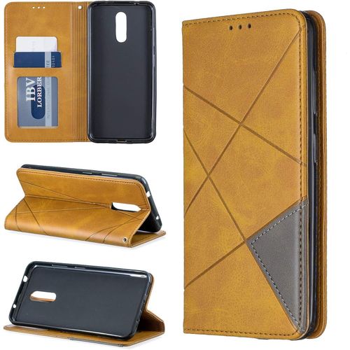 Coque Pour Nokia 3.2 2019 Housse De Protection,Coque Pour Nokia 3.2 2019 Étui À Rabat En Cuir Pu Case Yellow