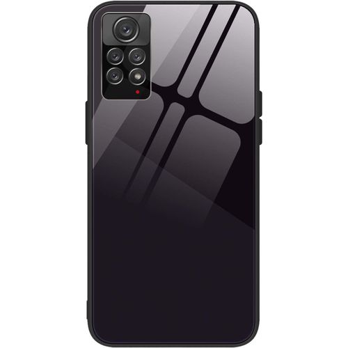 Coque Pour Xiaomi Redmi Note 11s 4g Redmi Note 11 4g Case Ultrafin Antirayures En Verre Trempé Élégant Dégradé De Couleur Cover Housse Tpu Bumper Antichoc Charmant Étui Le Noir