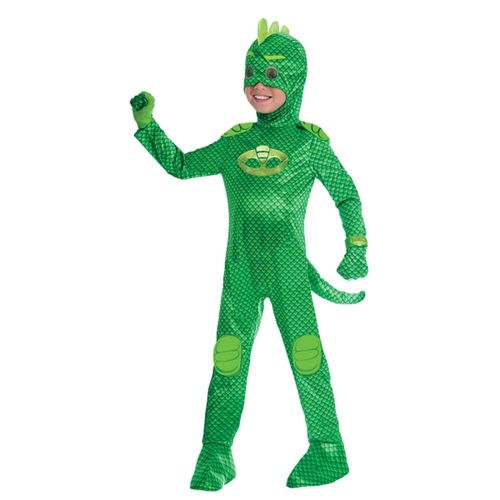Déguisement Costume Deluxe Enfant Gluglu Gecko Taille 7-8 Ans - Pjmasques Pjmasks