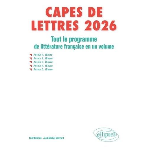 Capes De Lettres - Tout Le Programme De Littérature Française En Un Volume