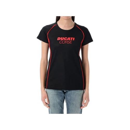 T-Shirt Femme Ducati Corse - Tissu Technique Noir Moto Gp Officiel