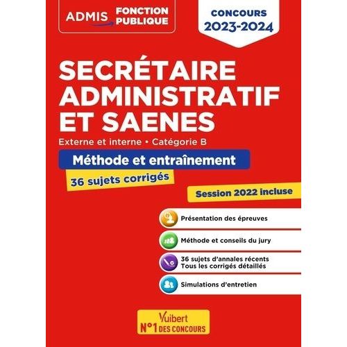 Secrétaire Administratif Et Saenes, Externe Et Interne, Catégorie B - Méthode Et Entraînement