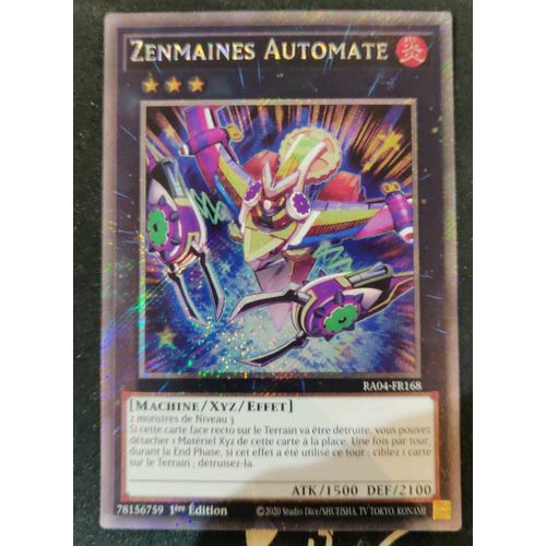 Yu Gi Oh Ra04 Fr168 Zenmaines Automate Platinum Rare