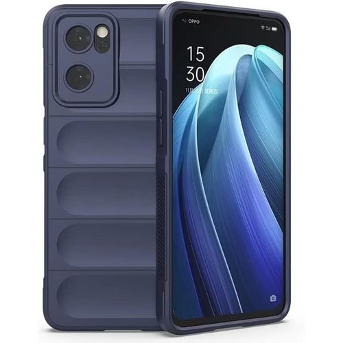 Coque En Silicone Liquide Airbag Pour Oppo Find X5 Lite 6.43"" Inches, Housse Etui De Résistant Aux Chocs De Bouclier - Bleu Foncé