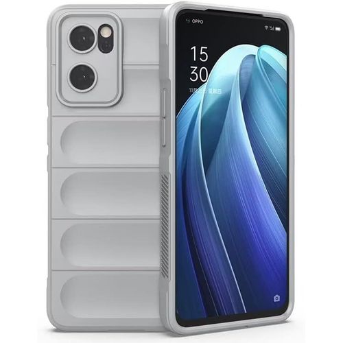 Coque En Silicone Liquide Airbag Pour Oppo Find X5 Lite 6.43"" Inches, Housse Etui De Résistant Aux Chocs De Bouclier - Gris Clair