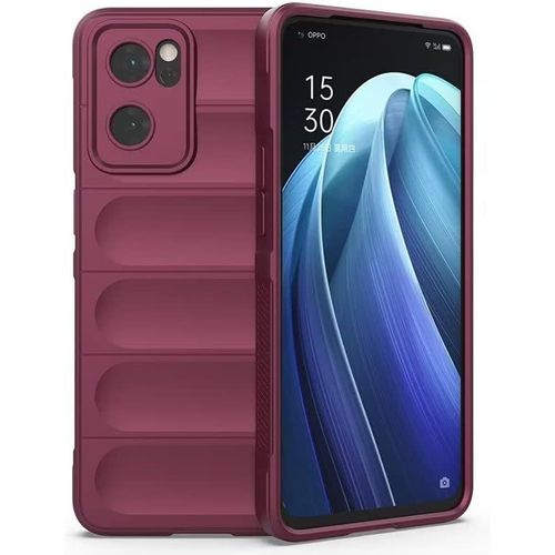 Coque En Silicone Liquide Airbag Pour Oppo Find X5 Lite 6.43"" Inches, Housse Etui De Résistant Aux Chocs De Bouclier - Violet Foncé