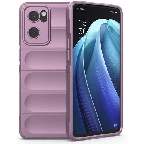 Coque En Silicone Liquide Airbag Pour Oppo Find X5 Lite 6.43"" Inches, Housse Etui De Résistant Aux Chocs De Bouclier - Violet Clair