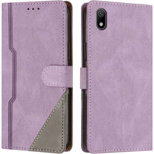 Coque Pour Huawei Y5 2019 / Honor 8s, Housse Etui Portefeuille Cuir Multifonction, Fermeture Magnétique À Clapet Anti-Choc Fonction Support Flip Case Pour Huawei Y5 2019 Pourpre