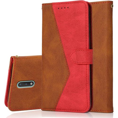 Coque Pour Nokia 2.3, Housse Étui En Pu Cuir Portefeuille Antichoc Étui À Rabat Clapet Protection Magnétique Flip Cover Wallet Case Avec Carte Fentes, Fonction Stand Brun Rougeâtre