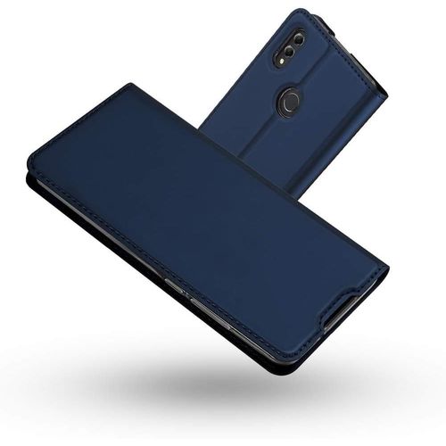 Coque Huawei Honor 8x Max, Étui En Cuir De Style Portefeuille Mince, Étui En Cuir Pu Avec Étui Interne En Silicone Tpu Souple Fonction Support Pour Huawei Honor 8x Max Bleu