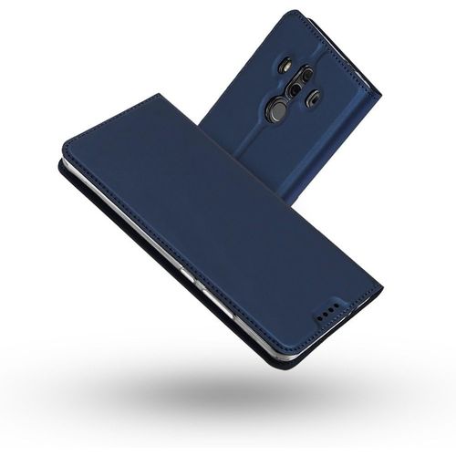 Coque Huawei Mate 10 Pro, Étui En Cuir De Style Portefeuille Fin, Cuir Pu Avec Coque Intérieure En Tpu Souple Fonction Support Fermeture Magnétique Pour Huawei Mate 10 Pro Bleu